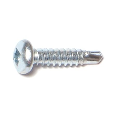 Midwest Fastener Self-Drilling Screw, #8 x 3/4 in, Zinc Plated Steel Pan Head Square Drive, 100 PK 08805